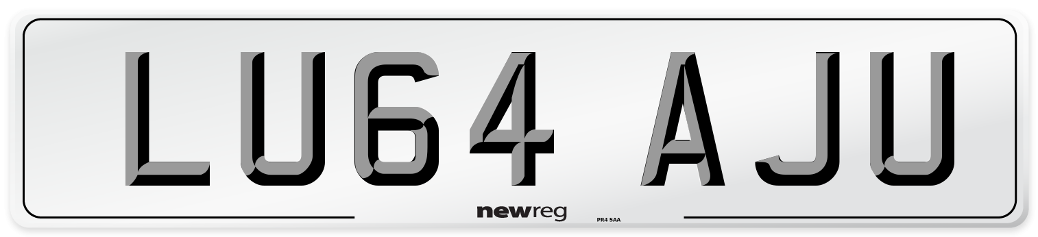 LU64 AJU Number Plate from New Reg